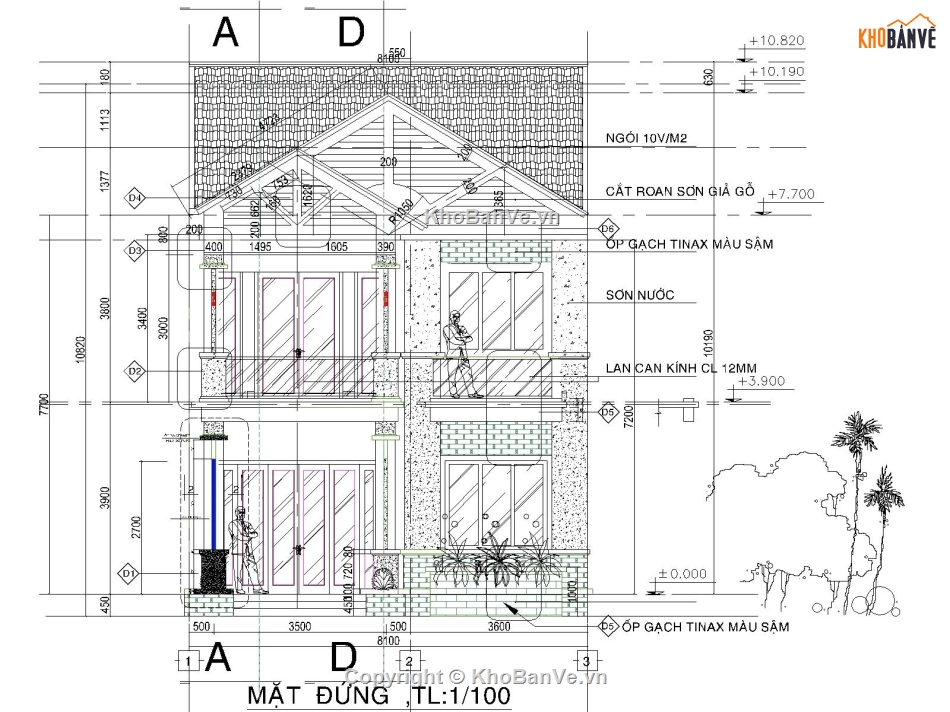 Bản vẽ full nhà mái thái,kết cấu kiến trúc,nhà mái thái hồ sơ thiết kế đầy đủ,nhà mái thái 8 x 20m đầy đủ chi tiết