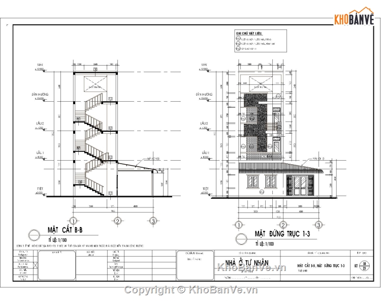 Bản vẽ nhà nghỉ 4 tầng 9x20m FULL (kiến trúc+ kết cấu+điện nước+ ...