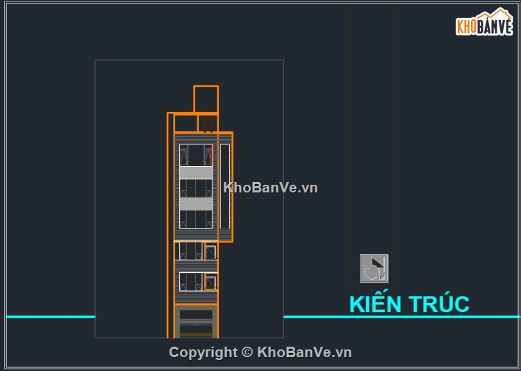 Nhà ở dân dụng 6 tầng,nhà 6 tầng 3.97x10.1m,bản vẽ nhà 6 tầng