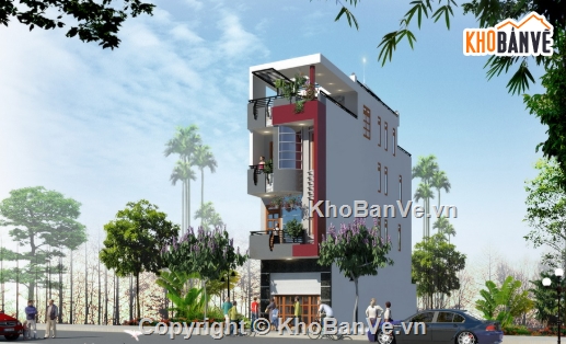 mẫu nhà phố 4 tầng,cad nhà phố 4 tầng,nhà phố 4 tầng file cad