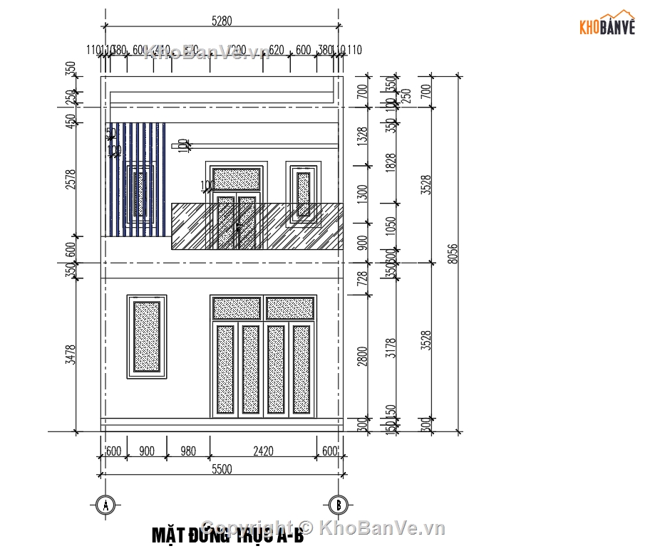 Bản vẽ nhà phố,2 tầng 1 tum,2 tầng,Bản vẽ,nhà phố  2 tầng