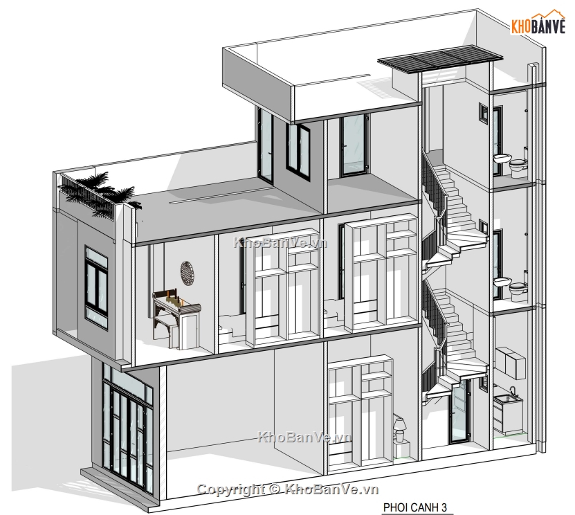 Bản vẽ nhà phố,kết cấu nhà phố,2 tầng,2 tầng 1 tum