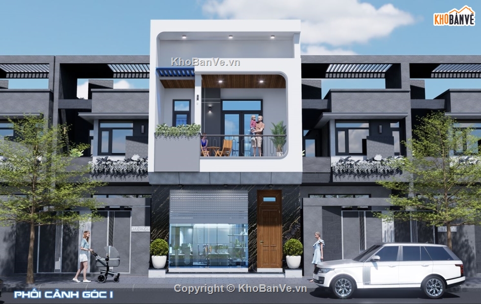 Bản vẽ nhà phố,nhà phố 2 tầng,file cad nhà phố 2 tầng,cad nhà phố 2 tầng