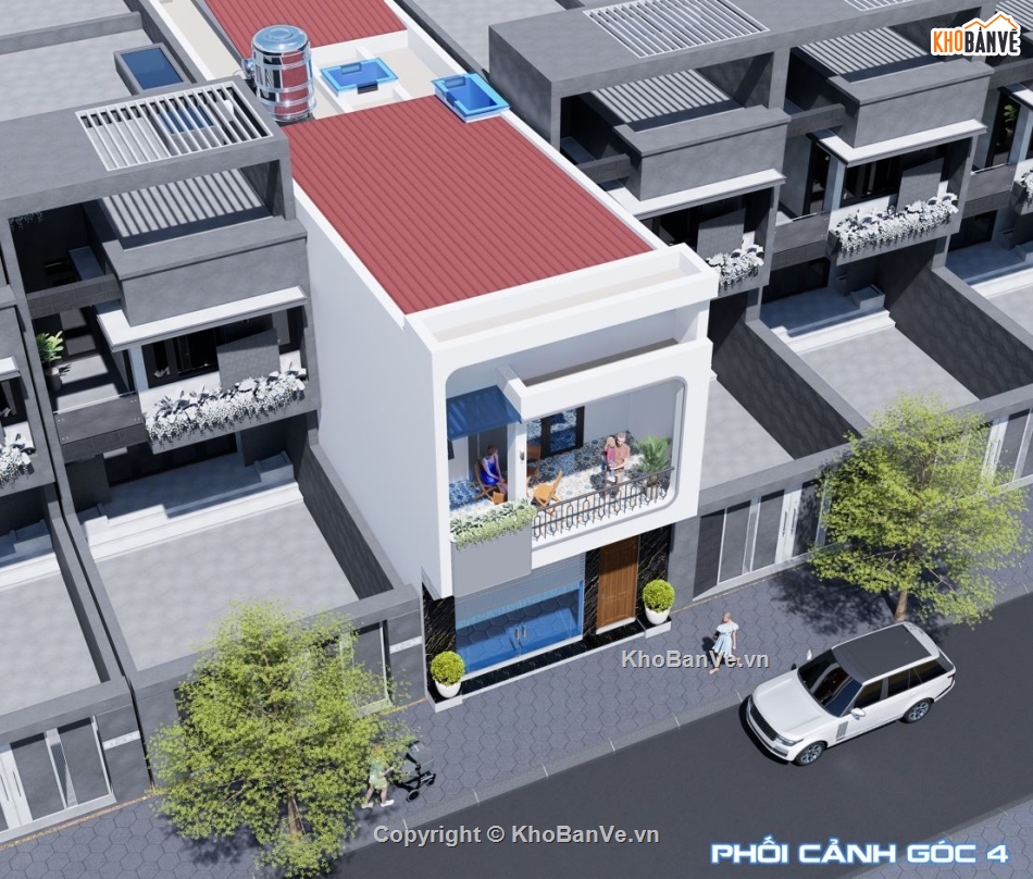 Bản vẽ nhà phố,nhà phố 2 tầng,file cad nhà phố 2 tầng,cad nhà phố 2 tầng