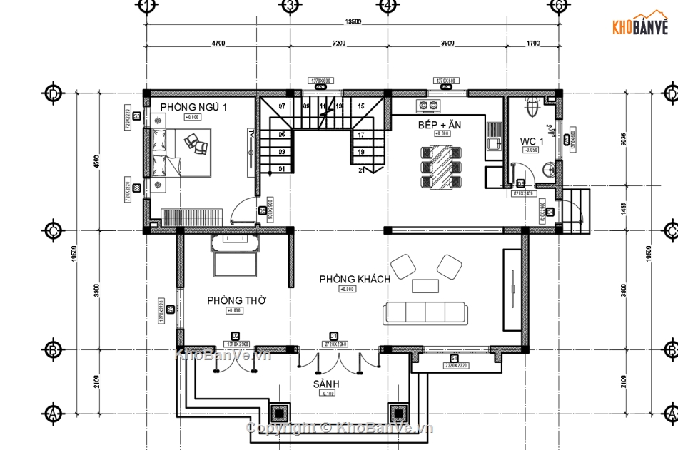 cad nhà phố 2 tầng,nhà dân 2 tầng,biệt thự 2 tầng