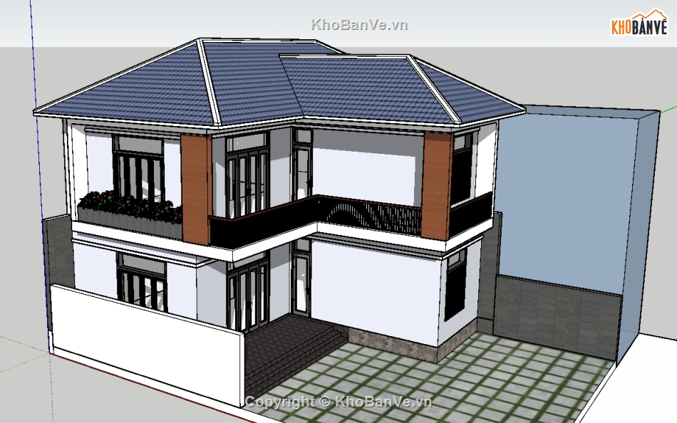 cad nhà phố 2 tầng,nha dân 2 tầng,biệt thự 2 tầng