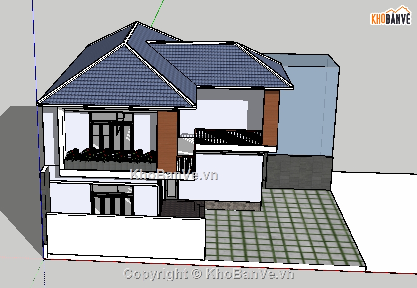 cad nhà phố 2 tầng,nha dân 2 tầng,biệt thự 2 tầng