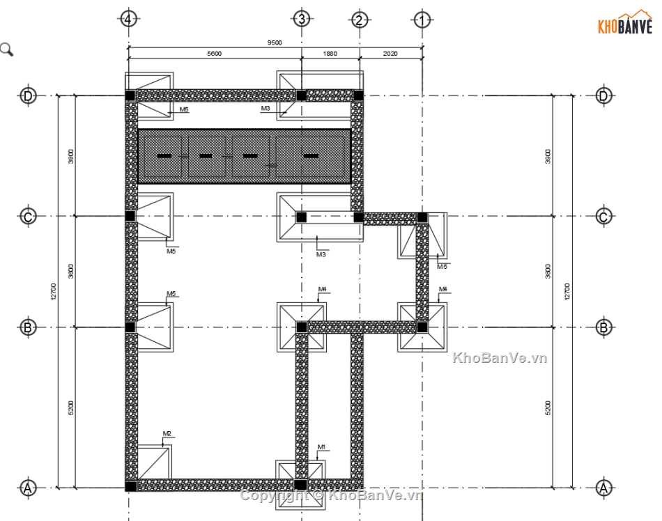 cad nhà phố 2 tầng,nha dân 2 tầng,biệt thự 2 tầng