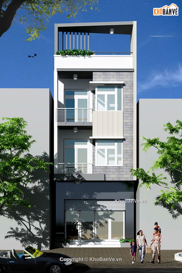 Nhà phố 3 tầng,Bản vẽ Nhà phố 3 tầng,Nhà phố 3 tầng 4.9x28m,nhà phố đẹp,mẫu nhà phố 3 tầng