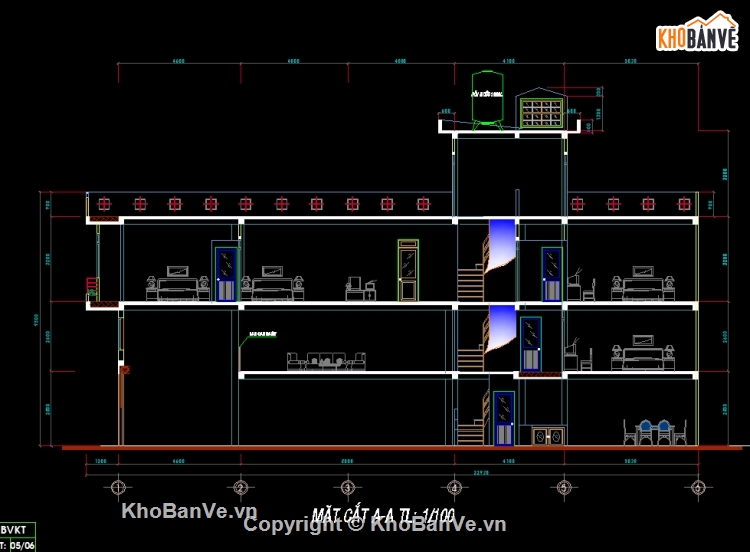 nhà phố 3 tầng,nhà 3 tầng,Nhà 3 tầng,Nhà 3 tầng 4x23m,bản vẽ  nhà phố 3 tầng