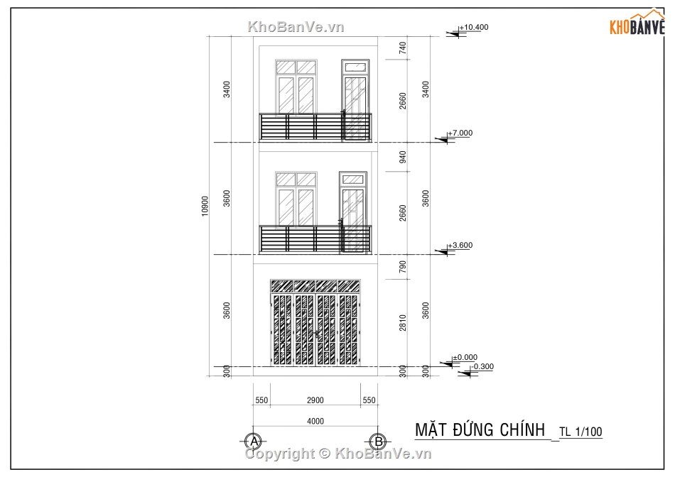 nhà phố 3 tầng,kiến trúc nhà phố 3 tầng,nhà phố 3 tầng 4x13m,bản vẽ nhà phố 3 tầng