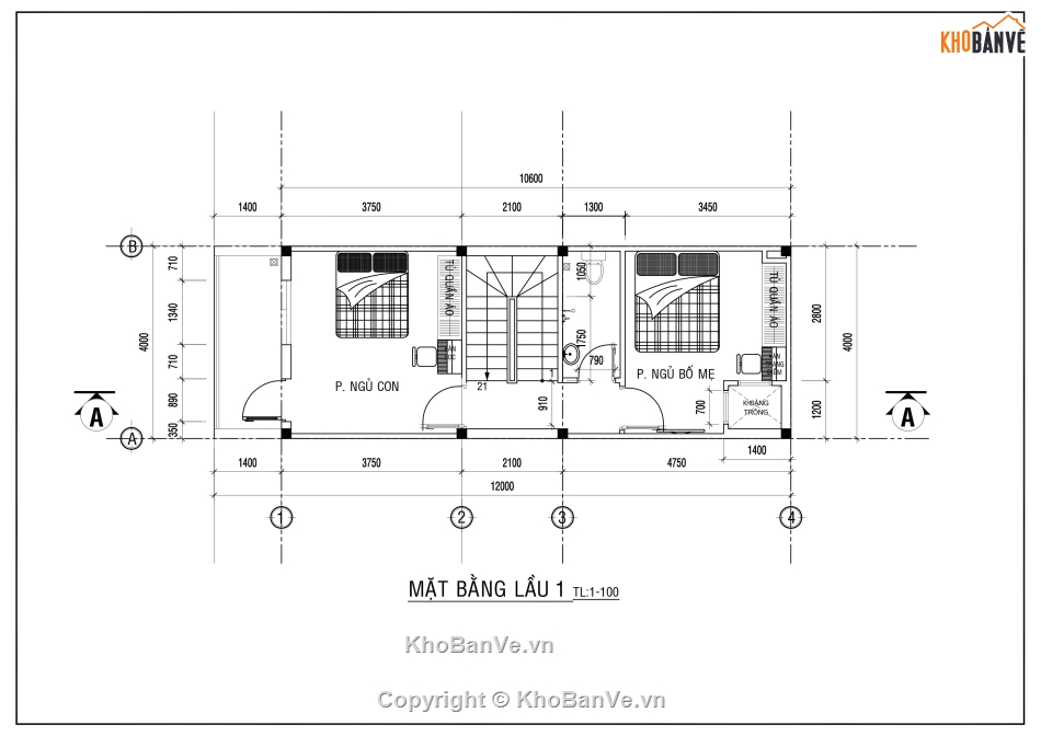 nhà phố 3 tầng,kiến trúc nhà phố 3 tầng,nhà phố 3 tầng 4x13m,bản vẽ nhà phố 3 tầng