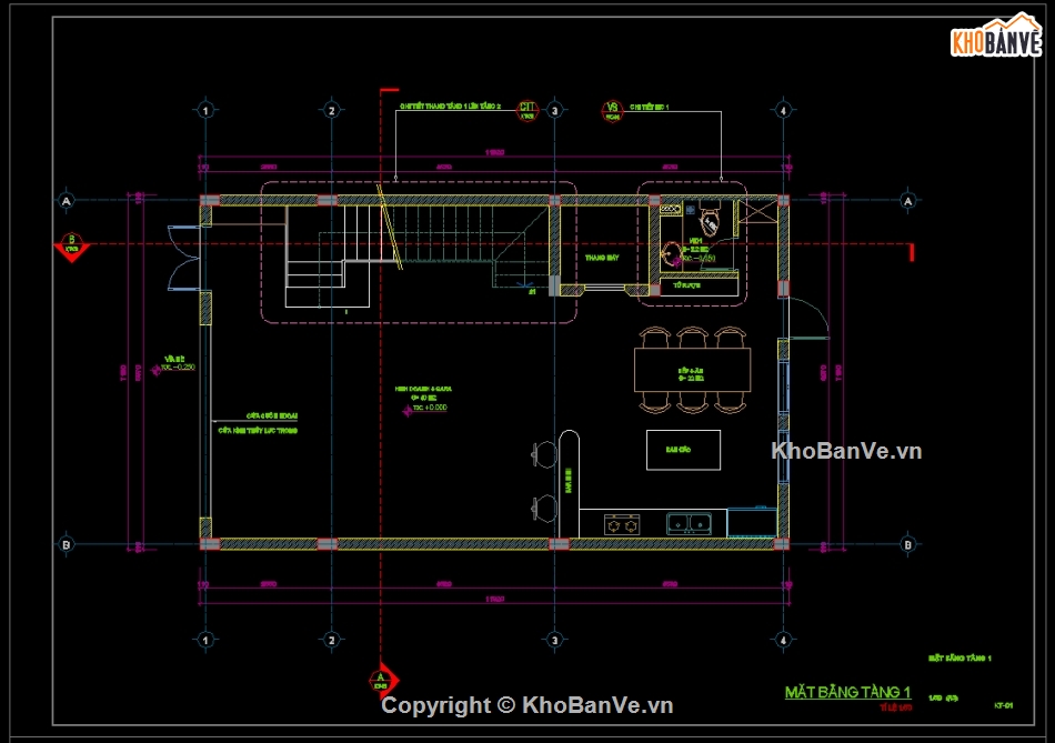 cad nhà phố 4 tầng,nhà phố 4 tầng hiện đại,Bản vẽ nhà phố