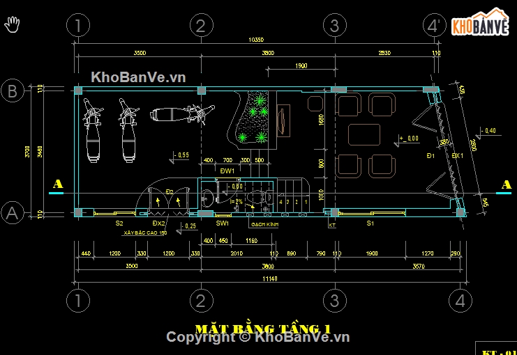 File cad nhà phố 4 tầng,Bản cad nhà phố 4 tầng,Hồ sơ nhà phố 4 tầng,nhà phố 4 tầng