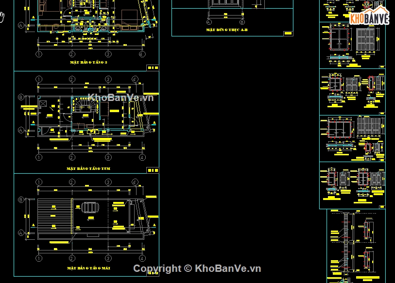 File cad nhà phố 4 tầng,Bản cad nhà phố 4 tầng,Hồ sơ nhà phố 4 tầng,nhà phố 4 tầng