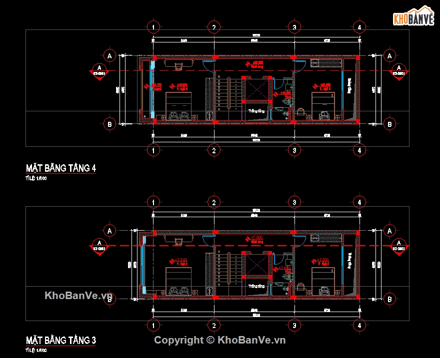 Bản vẽ nhà phố,nhà 5x15m,nhà 5 tầng