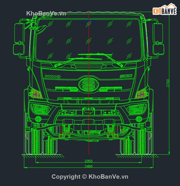 Hino,sát xi,Bản vẽ cad ô tô,FM8JN8A-XHV,cad ô tô sát xi