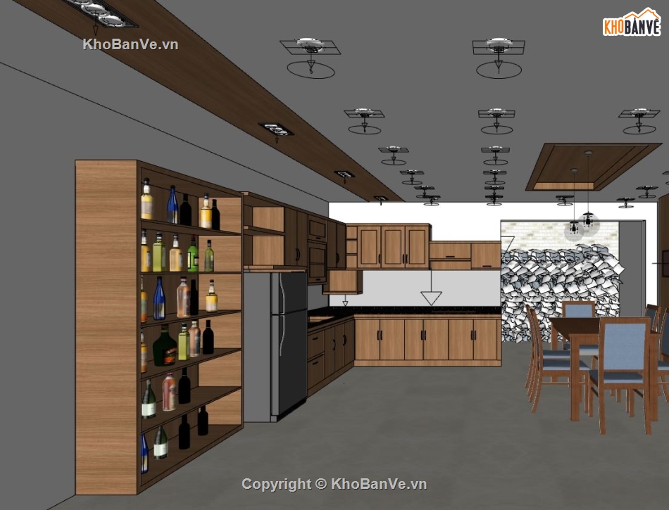 phòng bếp,Thiết kế phòng bếp đẹp,model su phòng bếp,phòng bếp sketchup