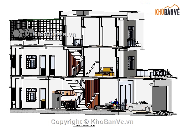 nhà phố 3 tầng revit,nhà phố revit,thiết kế nhà phố 3 tầng,nhà phố 3 tầng 4.74x19.5m,kiến trúc nhà phố 3 tầng