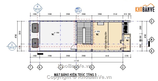 nhà phố 3 tầng revit,nhà phố revit,thiết kế nhà phố 3 tầng,nhà phố 3 tầng 4.74x19.5m,kiến trúc nhà phố 3 tầng