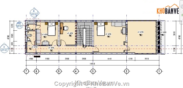 nhà phố 3 tầng revit,nhà phố revit,thiết kế nhà phố 3 tầng,nhà phố 3 tầng 4.74x19.5m,kiến trúc nhà phố 3 tầng