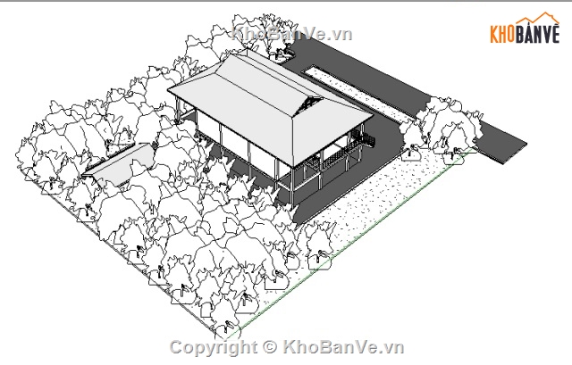 đồ án kiến trúc,nhà sàn,bản vẽ nhà sàn,thiết kế nhà sàn,nhà sàn kích thước 10x16.2m