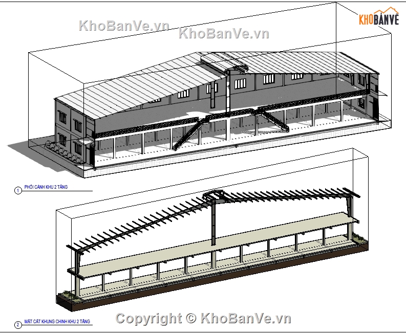 bản vẽ revit nhà xưởng,XUONG 60x124m,Bản vẽ revit kết cấu kiến trúc nhà xưởng