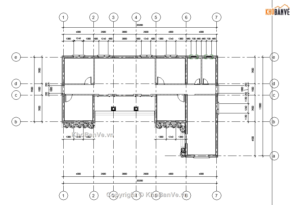 bản vẽ nhà cấp 4,Nhà cấp 4 20x13m,revit thiết kế nhà cấp 4,thiết kế nhà cấp 4,File cad nhà cấp 4