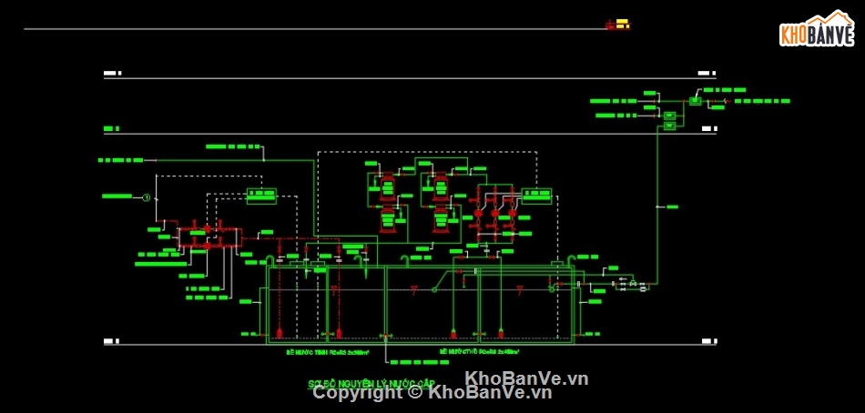 cấp nước bồn,cad cấp nước,file cad cấp nước bồn