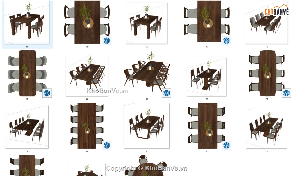 Sketchup bàn ghế gỗ,File su bàn ghế gỗ,Model sketchup bàn ghế gỗ,File sketchup bàn ghế gỗ