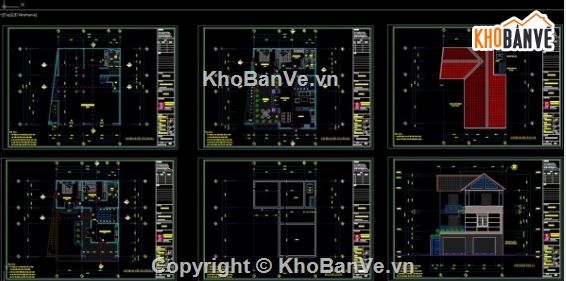 biệt thự 3 tầng,biệt thự 3 tầng cad,file cad biệt thự 3 tầng