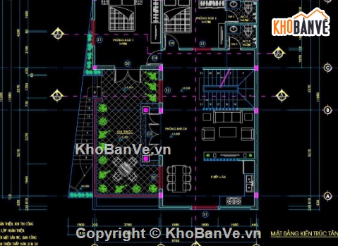 biệt thự 3 tầng,biệt thự 3 tầng cad,file cad biệt thự 3 tầng