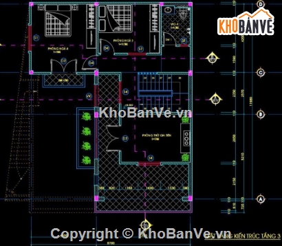 biệt thự 3 tầng,biệt thự 3 tầng cad,file cad biệt thự 3 tầng