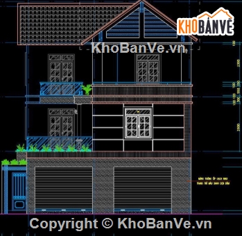 biệt thự 3 tầng,biệt thự 3 tầng cad,file cad biệt thự 3 tầng