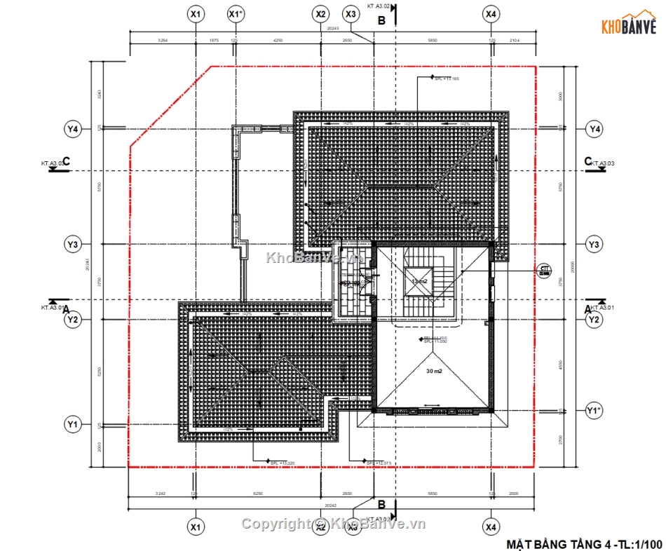 Bản vẽ thi công,Villa Địa trung Hải,Bệt thự Sun Group HTT Group