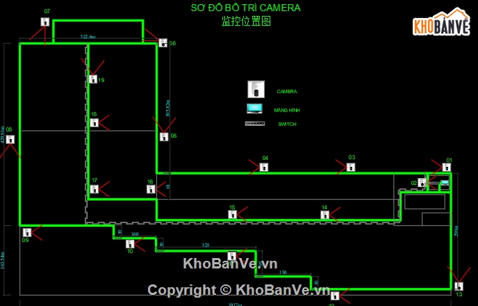 bản vẽ camera,bản vẽ thiết kế autocad camera,Thiết kế hệ thống camera