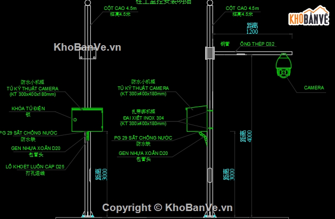 bản vẽ camera,bản vẽ thiết kế autocad camera,Thiết kế hệ thống camera