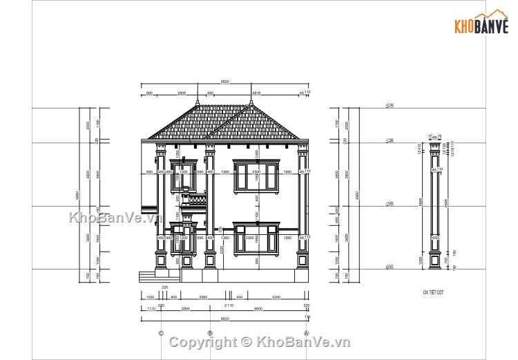 phối cảnh,biệt thự phố,full biệt thự,biệt thự 2 tầng hiện đại,biệt thự 2 tầng KT 8.5x14m,Bản vẽ biệt thự 2 tầng