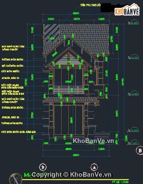 bản vẽ biệt thự 2 tầng,cad + sketchup biệt thự 2 tầng,biêt thự 2 tầng full két cấu,thiết kế biệt thự 2 tầng,mẫu biệt thự 2 tầng