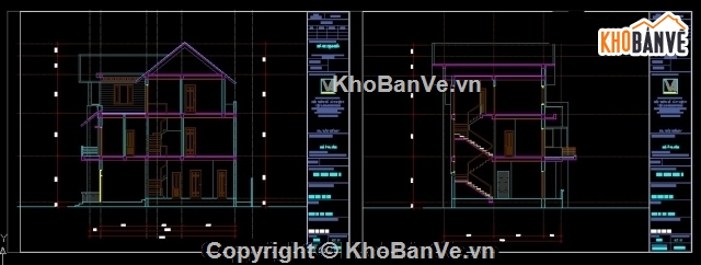 Bản vẽ biệt thự 3 tầng,mẫu biệt thự 3 tầng,biệt thự 3 tầng 9.9x12.5m,thiết kế biệt thự 3 tầng