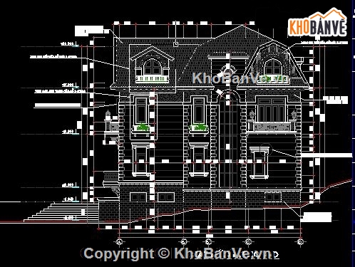 biệt thự 3 tầng,Bản vẽ,Bản vẽ biệt thự,Bản vẽ biệt thự 3 tầng