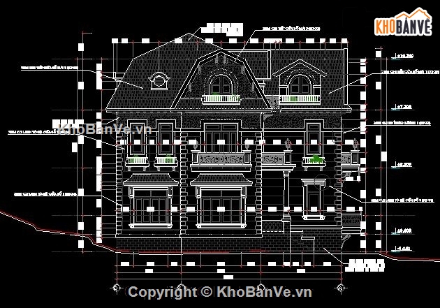 biệt thự 3 tầng,Bản vẽ,Bản vẽ biệt thự,Bản vẽ biệt thự 3 tầng