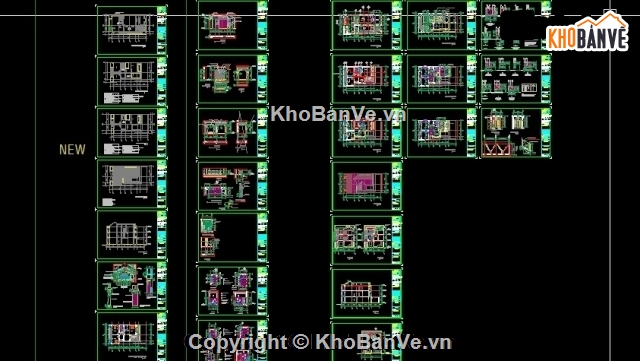 Thiết kế biệt thự gia đinh 3 tầng,biệt thự gia đình 3 tầng,Bản vẽ thiết kế biệt thự,biệt thự 3 tầng 9.6x17.5m