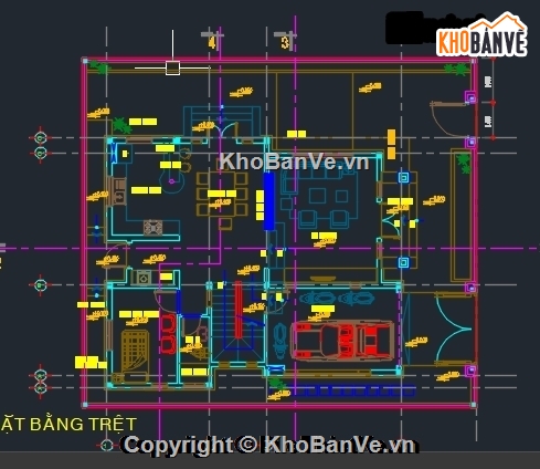 Bản vẽ,Bản vẽ thiết kế biệt thự,Biệt thự,Bản vẽ biệt thự 4 tầng