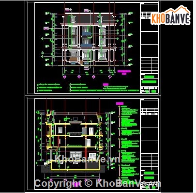 Biệt thự tân cổ điển,bản vẽ biệt thự 4 tầng,Bản vẽ thiết kế biệt thự,biệt thự 3 tầng