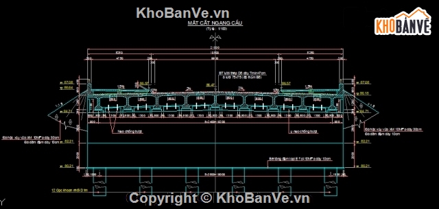 Dầm T 33m,dầm t căng sau,dầm t căng trước,bản vẽ cầu,mố trụ cầu,thiết kế cầu 1 nhịp