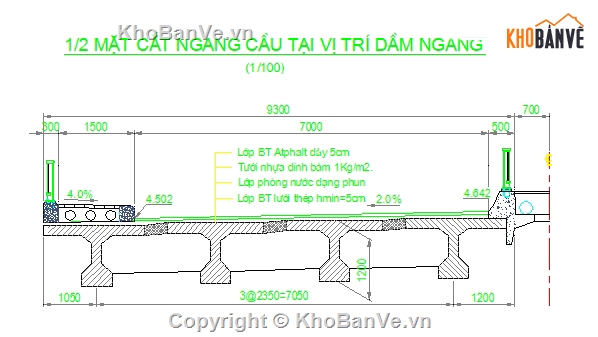 bản vẽ cầu,thiết kế cầu bằng kỳ,dầm giản đơn,hồ sơ cầu,Bản vẽ cầu