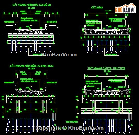 Bản vẽ,Bản vẽ cầu dầm,Thiết kế cầu dầm