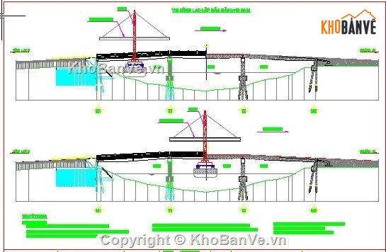 Bản vẽ,Bản vẽ cầu dầm,Thiết kế cầu dầm