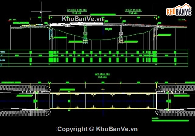 Bản vẽ,Bản vẽ cầu dầm,Thiết kế cầu dầm